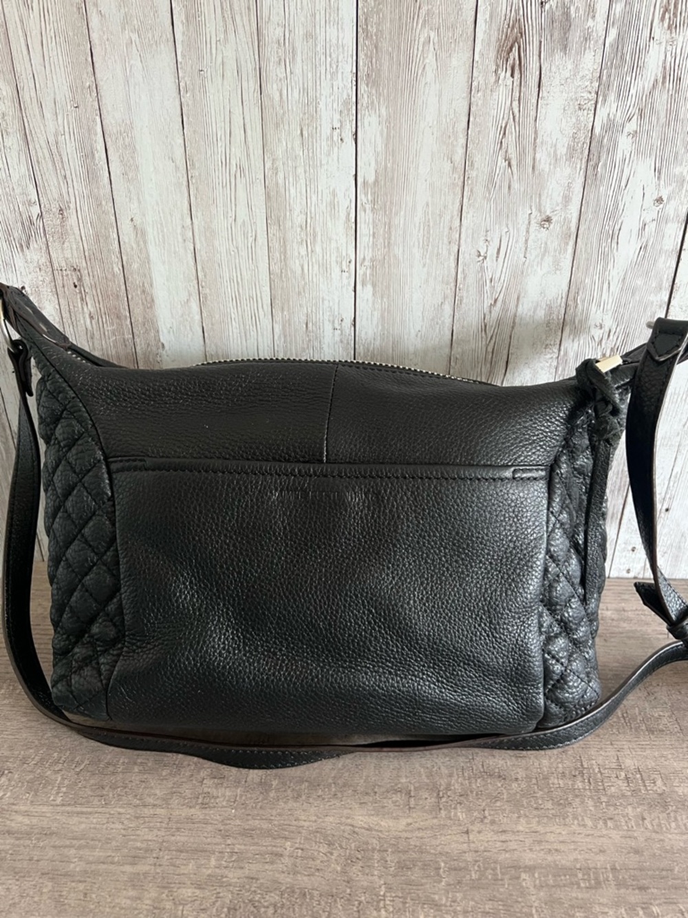 Aimee Kestenberg Black Quilted Leather Moto Shoulder Bag - Picture 5 of 10